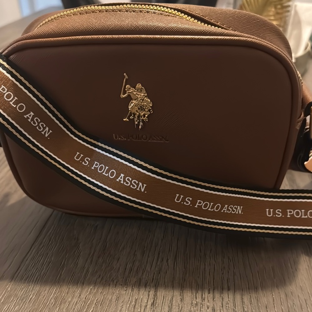 U.S. Polo Assn. Brown Belt Bag with Sporty Design